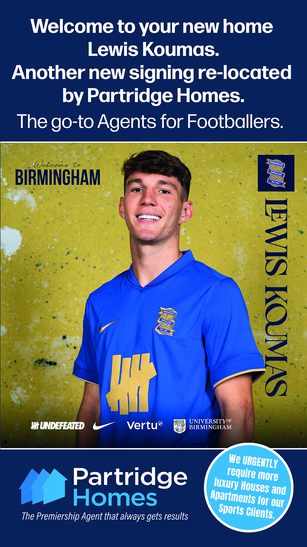 Welcome to Birmingham, Lewis Koumas! ⚽️🏡