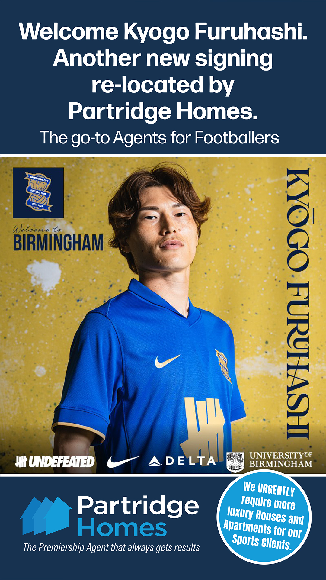 Footballer Letting Agents Birmingham | Welcome Japan International Kyogo Furuhashi to the West Midlands